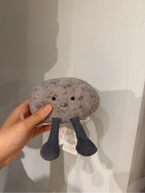 Jellycat Gray Cloud Plush with Dark Gray Corduroy Legs rock